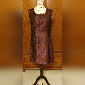 Coldwater Creek black cherry sheen cocktail dress size 8 petite, excellent.